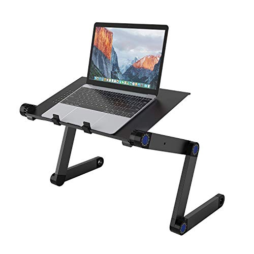 SLYPNOS Table de Lit Pliable, Table Ordinateur sur Lit, Table pour PC, Support de Lecture inclinable pour canapé, Livre, Magazine et Petit Déjeuner-Noir