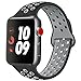 Produktbild ATUP kompatibel mit für Apple Watch Armband 38mm 40mm 42mm 44mm, Weiches Silikon Ersatzarmband Uhrenarmbänder kompatibel mit für der iWatch Serie 1/2/3/4 (04 Black&Grey, 38/40mm-M/L)