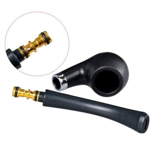 ZJchao Tiny Tabakspfeife Zigarettenspitze Pfeife Klassische Modell, Schwarz - 2
