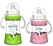 Ziweiba Drop Resistance Glass Bottles Baby Bottles With Hand Shank 240ml+150ml+2*Teat (C)
