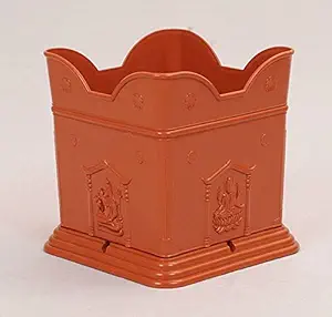 CONFIANZA Plastic Planter, Green, 10 Inch, 1 Piece