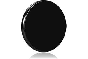 LOQATIDIS Optical Glass Spinning Top Base, Double-Concave Crystal, Diameter 120 mm (4.72"), Thickness 14 mm (0.55"), Smooth, Low Friction, Extends Spin Time (L, Black)