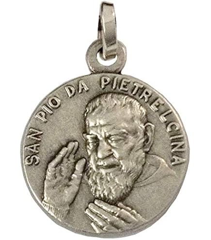 Medaglietta Padre Pio In Argento 925 - 12 Mm, Gioiello Religioso Per Devozione O Regalo - Foto 4