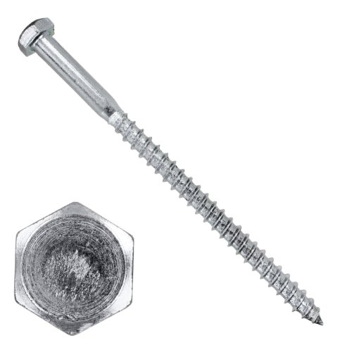 Preisvergleich Produktbild 100 Sechskantholzschrauben DIN 571 verzinkt 8x130