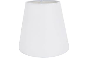 Eastlion 5.5" Clip en Tela Pantalla de Lámpara de Araña Pantalla de Lámpara de Mesa Pequeña,Blanco