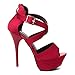 Klaur Melbourne Women Shoes/Sandals/Sneaker/Boots/Block Heels Red