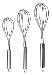faas Stainless Steel Hand Blender Whisker for Egg Lassi,Juice,Butter Milk etc. (Set of 3)