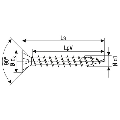 SPAX Universalschraube, 5,0 x 70 mm, 200 Stück, T-STAR plus, Senkkopf, Vollgewinde, 4CUT, WIROX A3J, 1191010500705 - 3