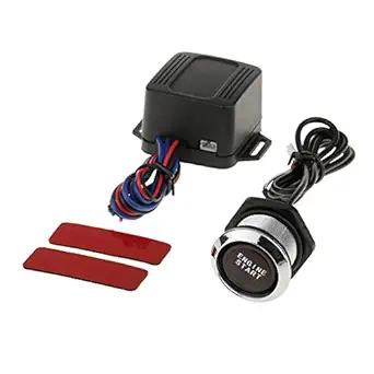 MagiDeal DC12V Car Engine LED Light Universal Start Push Button Switch Ignition Kit - 25mm*25mm*37mm, red light