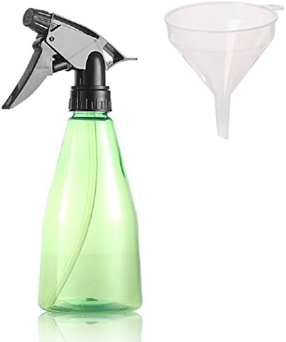 Beauty360 Cone Spray 360ML Handheld Transparent Travel Bottle Set High-grade Gardening Accessory Storage with Funnel PET Environmentally Friendly Material (Green)