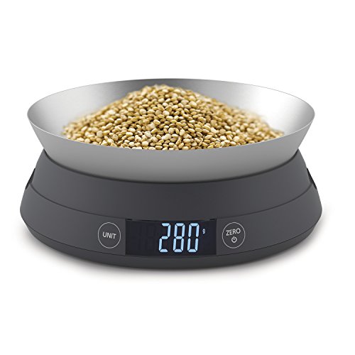 Joseph Joseph Switch 2-in-1 Digitalwaage mit Wendedeckel, grau - 4