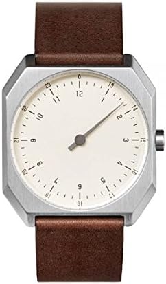 slow AM / PM edition 03 - Dark Brown Vintage Leather, Silver Case, Crème Dial