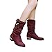 Produktbild Bellelove Damen Wildleder Niedrige Stiefeletten, Herbst und Winter Frauen Drinnen Flache Schuhe Quasten Schmetterling Dekoration warme Damen Martin Stiefel