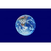 Erde Flagge 90x150 Cm – Polyester, Bedruckt, Mit Metallösen & Gardinenband, Für Innen & Außen