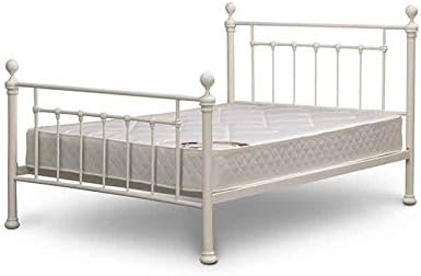 Snuggle Beds Iceni Cream Painted Metal Slatted 5FT Kingsize Bed Frame