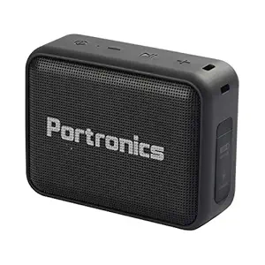 Portronics Dynamo POR-394 5W Bluetooth 5.0 Portable Stereo Speaker with TWS, USB Music & FM Music and Clear Bass Sound, 2000mAh Battery (Black)