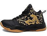  GNEDIAE Hombre 8657 High-Top Zapatos de Baloncesto Calzado Deportivo Al Aire Libre Moda Sneaker Antideslizante Zapatillas de Deporte Ligeros Zapatos para Correr Transpirable Lace Up Negro 45 EU