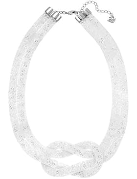 Swarovski Damen-Halskette Stardust Knot Kunststoff Kristall weiß 40 cm - 5138989