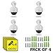 Price comparison product image Phot-R 4x Outdoor Indoor Fake Imitation IR CCTV Blinking LED Flashing Light Surveillance Security Mini Speed Dummy Dome Camera with Warning Sticker- White