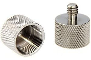CAMVATE 1/4"-20 Pazzo Convertire 5/8"-27 Pazzo per Fotocamera Microfono Vite Adapter