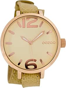 Oozoo C6835 Damen-Armbanduhr, Lederarmband, Beige : Amazon.de: Uhren