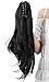 18 inches Fashion Long Claw Jaw Ponytail Big Wave Clip in Pony Tail Hair Extension Extensions Dark Black