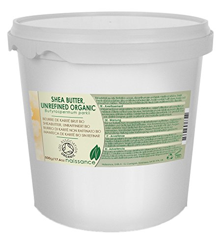 Shea Butter Unrefined Certified Organic - 100% Pure - 500g by Naissance