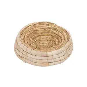 POPETPOP Handwoven Pigeon Nesting Bowls, Bird Nests Straw Incubation Bed, Courtship Breeding House for Pigeon/Dwarf Rabbit/Gerbil/Chinchillas/Parakeet/Guinea Pigs, 24x6.5cm