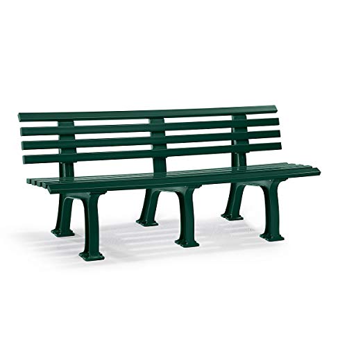 Parkbank aus Kunststoff – mit 9 Leisten Breite 1500 mm, weiß – Bank Bank aus Holz, Metall, Kunststoff Bänke aus Holz, Metall, Kunststoff Gartenbank Kunststoff-Bank Kunststoff-Bänke Ruhebank - 8