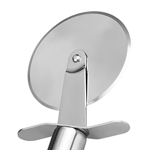 RcGoods l Hochwertiges Pizzamesser – Pizzaschneider aus Edelstahl – Pizzaroller mit ergonomischen Griff und extra scharfer Klinge – rostfreies Pizzazubehör – Pizzarad spülmaschinenfest - 3