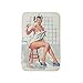 Produktbild Mei-ltd Stool Pigeon sexy Bathroom Retro Pinup Girl Non-Slip Bathroom Mat Doormat Coral Fleece Kitchen Floor Rug Front Door Mat Funny Flannel Carpet 23.6" X 15.7"