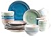 Produktbild MÄSER 931212 Serie Bel Tempo 16-teiliges buntes Vintage Geschirr Set, Kombiservice für 4 Personen, handbemaltes Keramik Service, Steingut