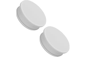 QUARKZMAN Tapones de Orificio de Bloqueo de Encaje de Silicona Cubierta de Sellado de Panel de Goma Tipo Empotrado Redondo para Cocina Impermeables Diámetro 44.6mm/1.76" Gris 2pcs