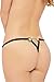 Produktbild New Frauen schwarz Handschellen Tanga String Dessous Unterwäsche Stripper Größe 10–12 EU 38–40