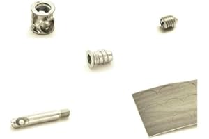 PERIN KIT 50 PEZZI - Ferramenta GIUNZIONE Mobili - Barilotto 10MM + Grano M6 + Tirante + Coprivite (Coprivite Bianco)