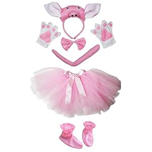 Petitebelle 3D diadema Bowtie Zapatos Guantes de cola de la falda del traje de la muchacha 6pc