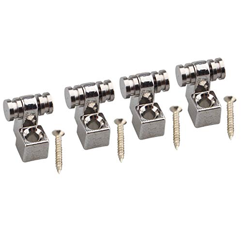 euwanyu 4PCS Guitar Roller String Trees Guides Retainer with Mounting Screws Replacement Accessories in Chrome