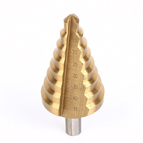 Etime Stufenbohrer HSS TIN 10- 45 mm Bohreraufsatz Kegelbohrer Konusbohrer Schälbohrer Fräser Mehrstufenbohrer - 4
