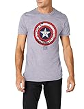  Marvel Ca Comic Shield Camiseta, Gris (Sport Grey SPO), Small para Hombre