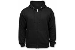D&H CLOTHING UK dragkedja premium svart huvtröja vuxen dragkedja unisex dragkedja XS-6XL tung blandad fleece jumper arbetsklä