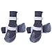 Produktbild Semoss 4 Set Haustier Schuhe Anti Rutsch Hunde Schuhe Schwarz Hunde Socken Pfotenschutz Hundeschuhe Hunde Stiefel,Größe:S,5.1 x 4.8 cm (L x B)