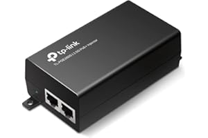 TP-Link POE260S PoE Injektor, 2 × 2,5 Gbps Ports, kompatibel mit IEEE802.3af/at, Gesamtleistung von bis zu 30W, Wandmontage und Desktop Design, Plug-and-Play