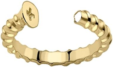 Alison Lou Women's 14 ct Yellow Gold Diamond Screw Stack Ring - Size K