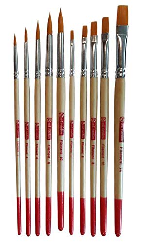 ARTCREATION TALENS Set 10 Pinceles SINTÉTICOS para Acuarela