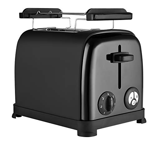 Venga! VG TO 3004 Grille-pain en acier inoxydable et plastique, 950 W, Noir