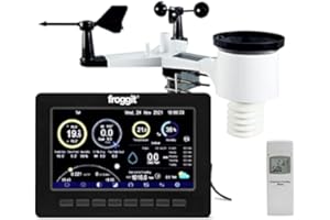 FROGGIT HP1000SE PRO Black Edition Estación meteorológica inalámbrica, wifi, internet, multicanal