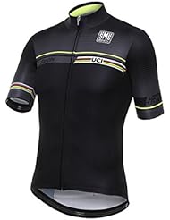 Santini - Camiseta Uci de manga corta para hombre, Hombre, Uci, multicolor, XXS