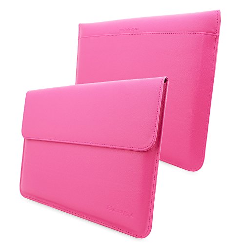 Snugg Ledertasche f  r Apple MacBook Air 13  und Pro 13  mit Retina       Hot Pink