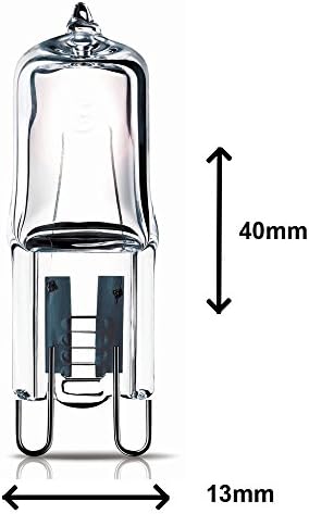 25w G9 Halogen oven lamp capsule for use within a AEG oven. 240v. 300° Heat tolerant light bulb