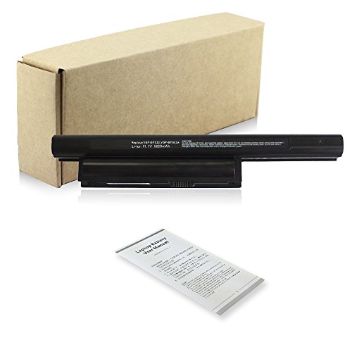 5200mAh 6 Cells 11.1V Laptop Battery for SONY VGP-BPS22 VGP-BPS22A VAIO VPC-E1Z1E VAIO VPC-EA1 VAIO VPC-EA12EA/BI VAIO VPC-EA12EG/WI VAIO VPC-EA12EH/WI VAIO VPC-EA12EN/BI VAIO VPC-EA13EH/L VAIO VPC-EA13EN/L VAIO VPC-EA15FA/B VAIO VPC-EA15FA/P VAIO VPC-EA15FA/W VAIO VPC-EA15FG/B - 6